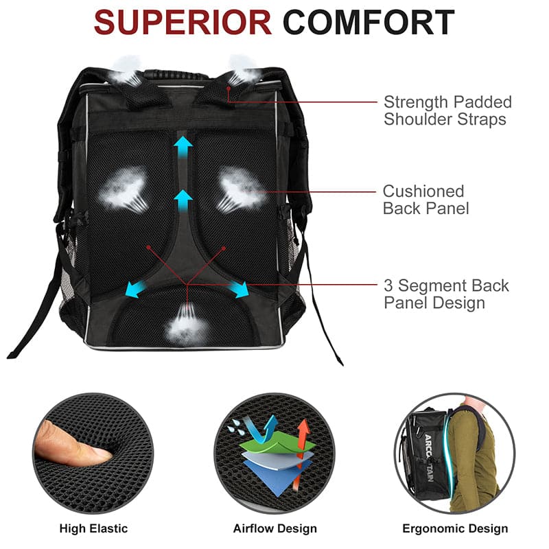 ARCCAPTAIN Welding Backpack Tool Bag Large Capacity Ultra Light Welding Helmet Backpack - Image 6