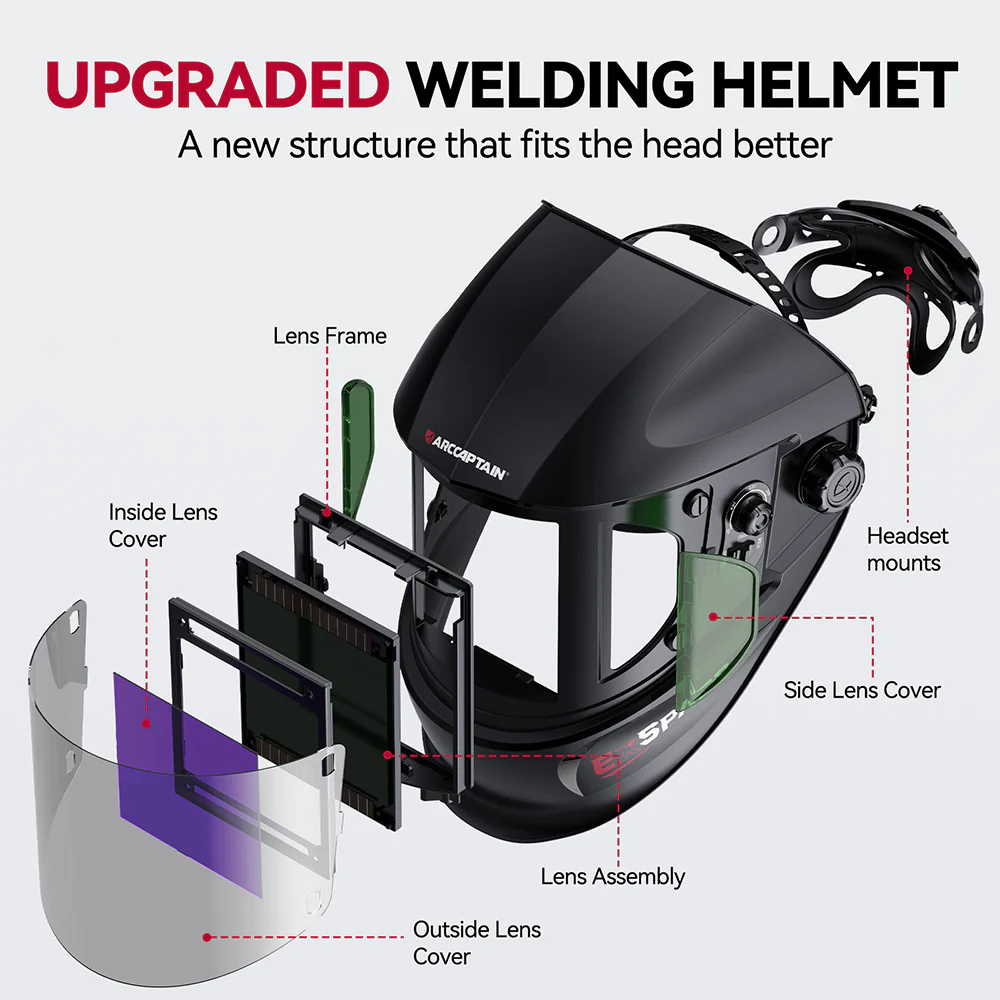 True Color Welding Hood Black Gloss Coating EXSpace X300 - Image 3