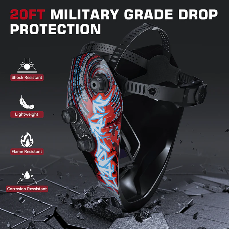 Large Viewing Screen Welding Mask Bloodshed Design VisionMax X200 - Image 3