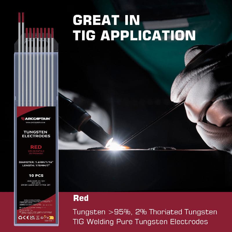Color-coded Tungsten Electrodes 2% Blue Lanthanated Red Thoriated Tungsten - Image 4