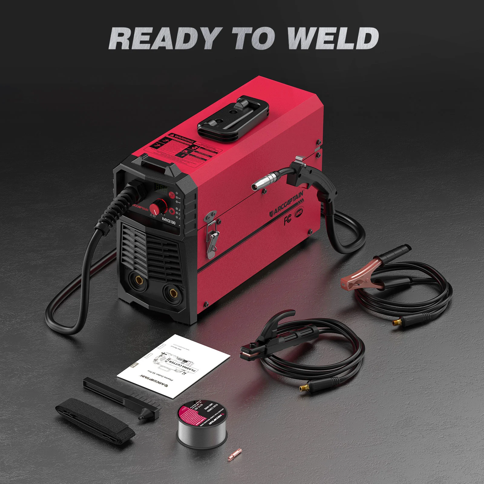 Arccaptain MIG130 Best 3 in 1 110V Portable No Gas Flux Core Welder - Image 8