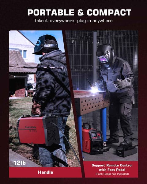 Arccaptain TIG200 DC TIG Welder HF TIG/Stick Inverter Welder - Image 10