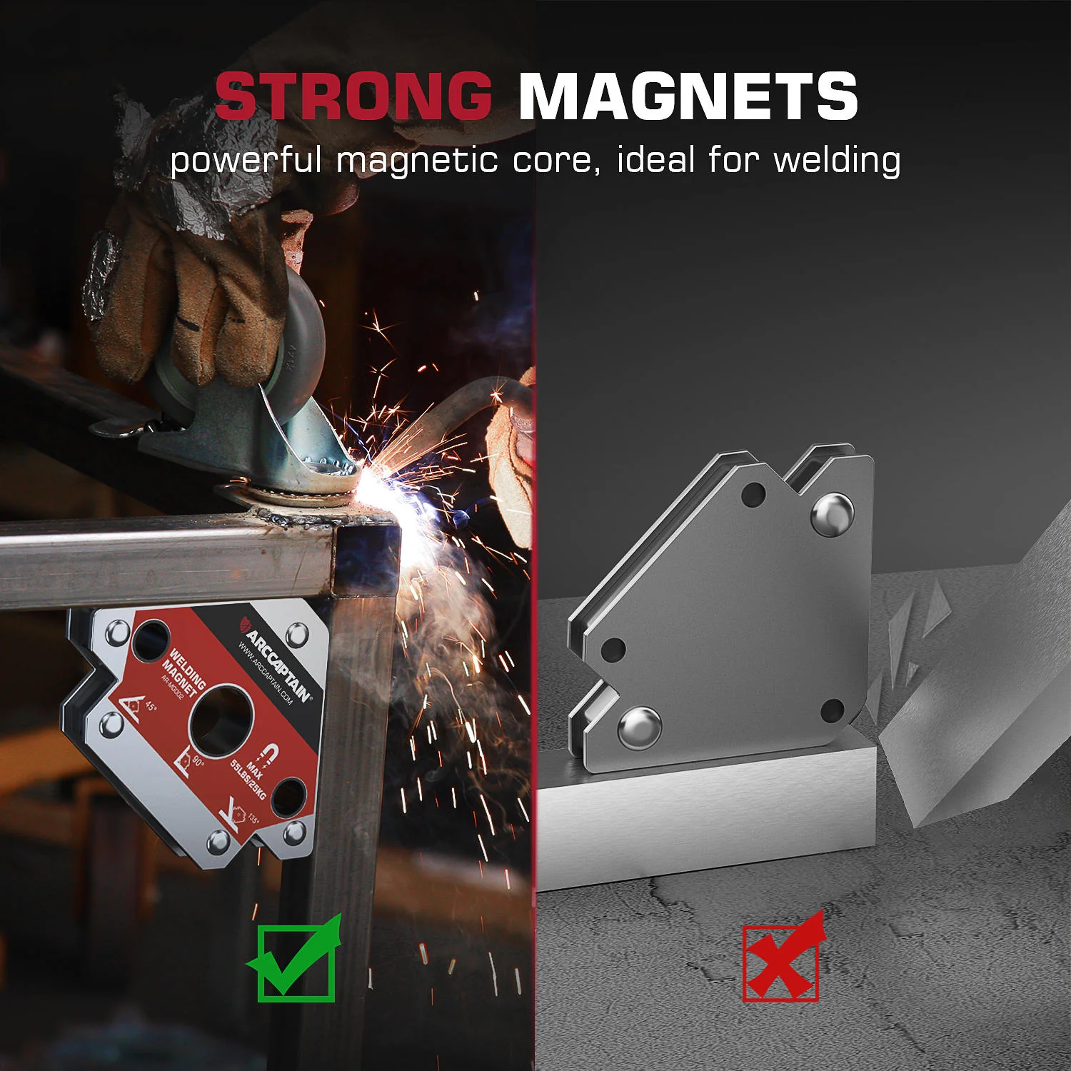 Arccaptain Welding Magnets 55/75 Lbs Magnets for Welding - Image 6